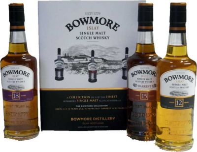 Bowmore Islay Single Malt Collection, 3x0,2 L. Bowmore 12, 15, 18 Jahre